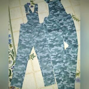 CAT & JACK Camo Overalls, Size 10-12 OR 6x, Like NEW, Can Be $10.00w/$4.99-Shppg